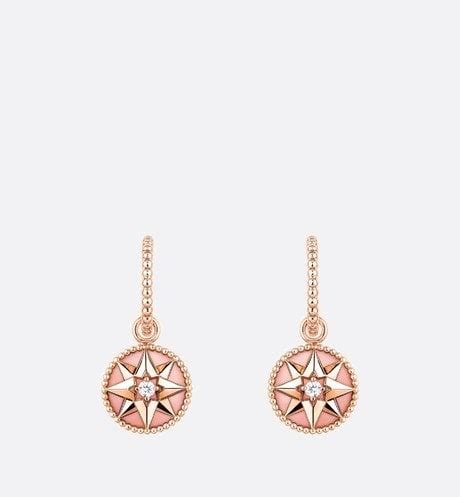 dior rose des neiges|Dior rose des vents earrings.